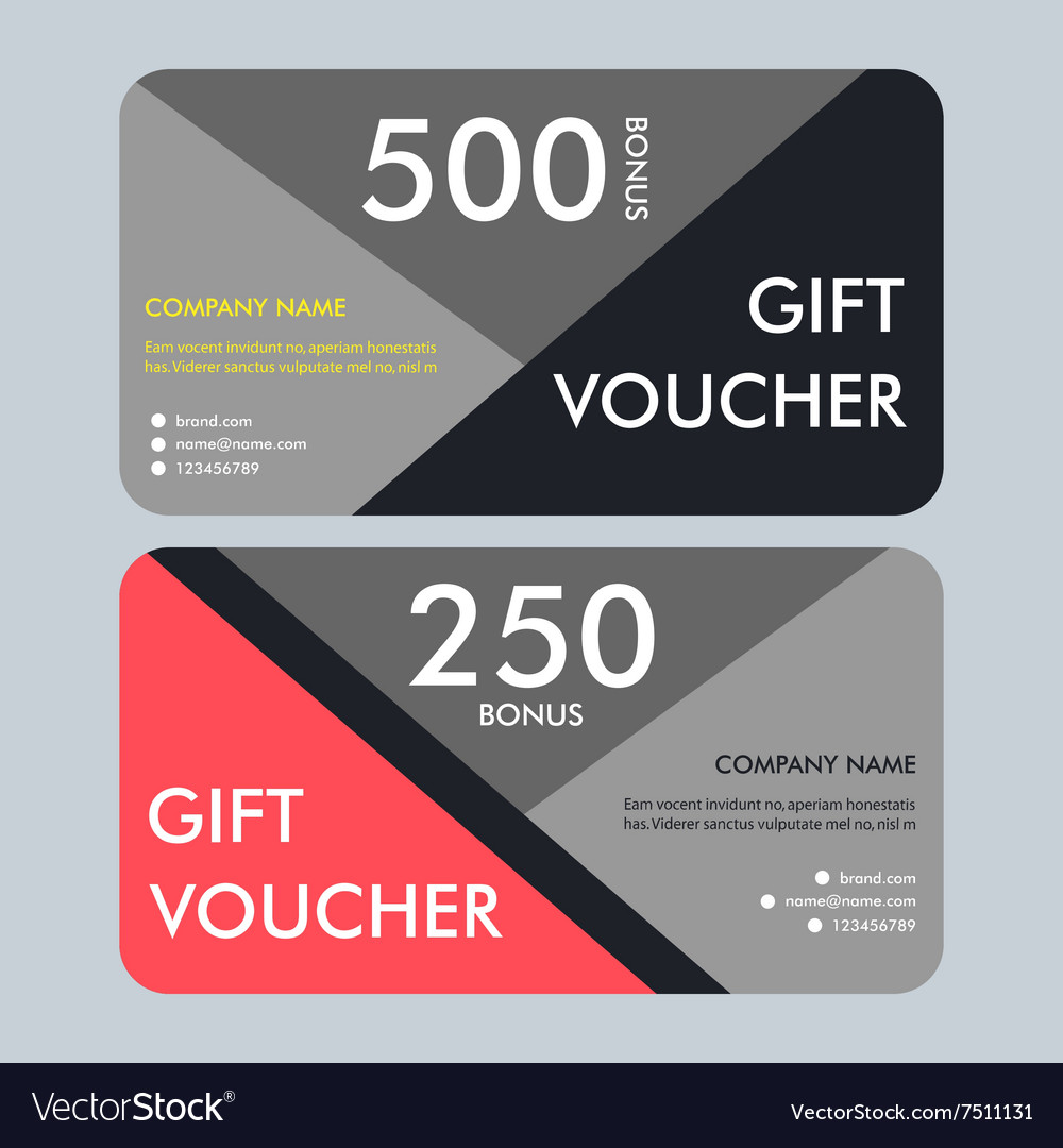 Gift voucher template with modern pattern Vector Image