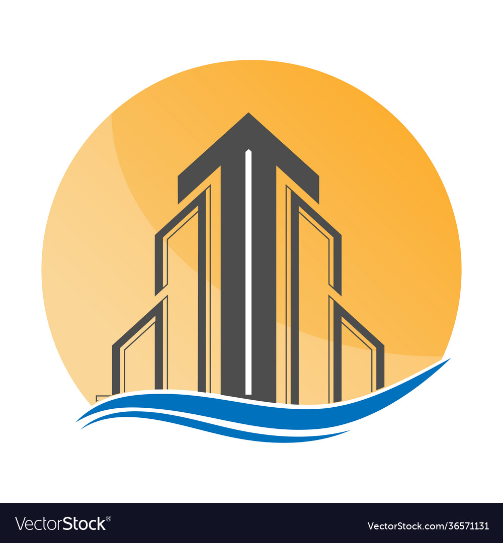 Logo template for construction and real estate Vector Image