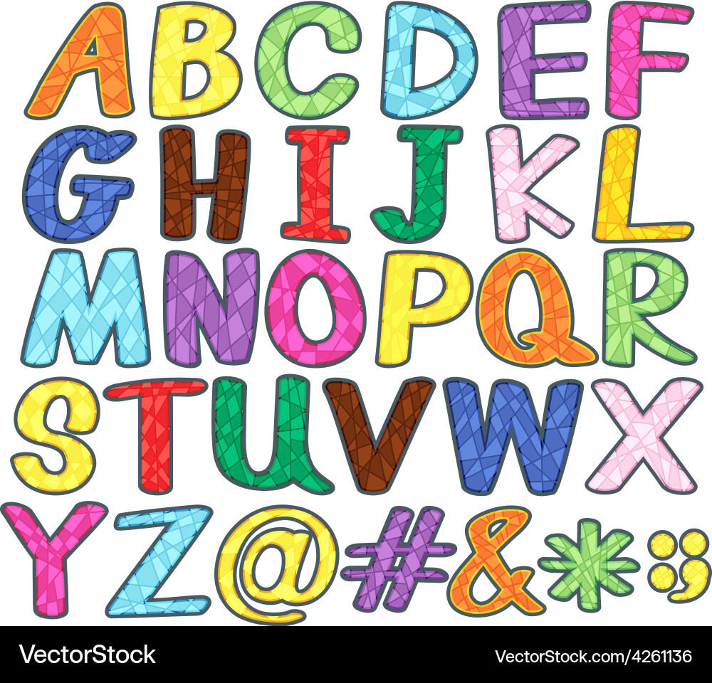 Alphabets Royalty Free Vector Image - VectorStock