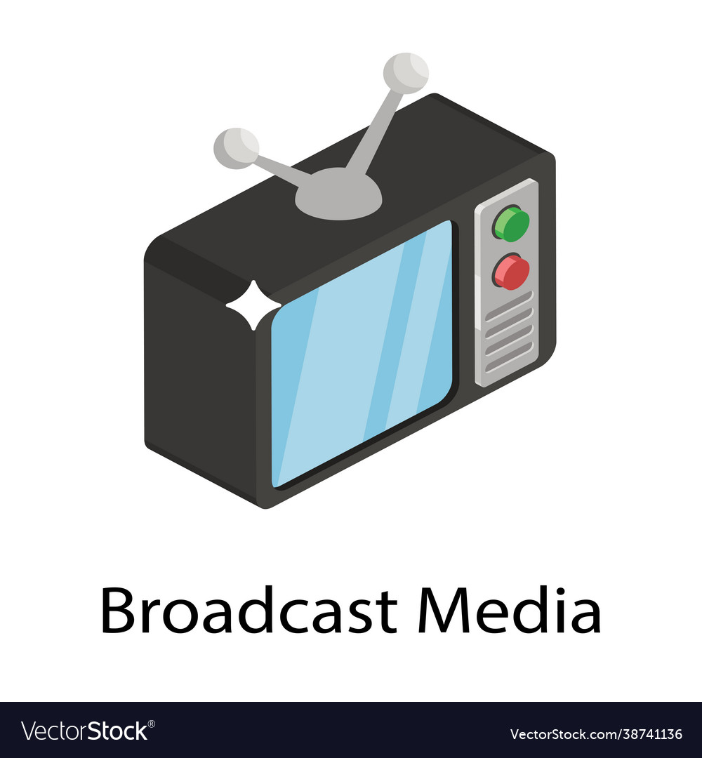 Broadcast media Royalty Free Vector Image - VectorStock