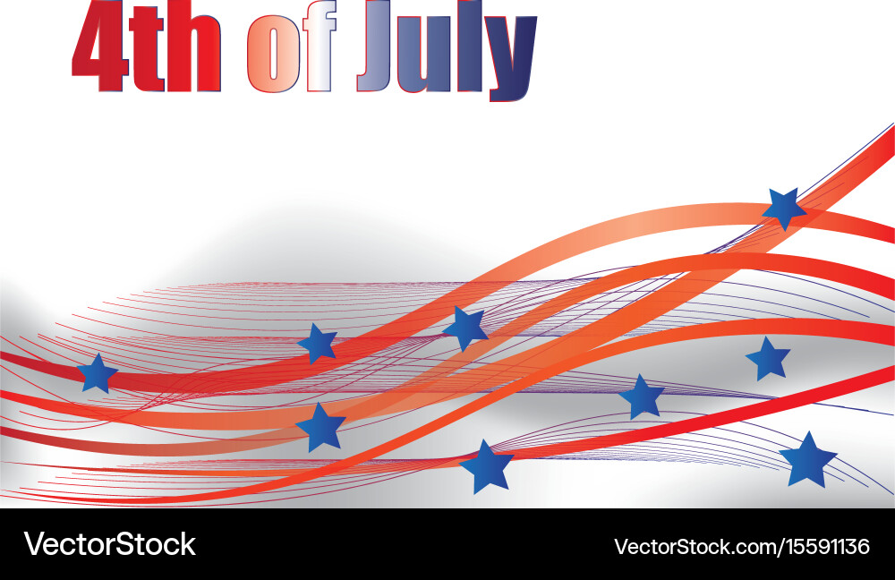 Fourth of july celebration simple Royalty Free Vector Image