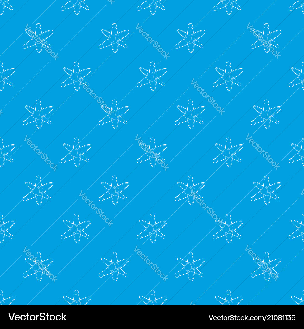 Molecules pattern seamless blue Royalty Free Vector Image