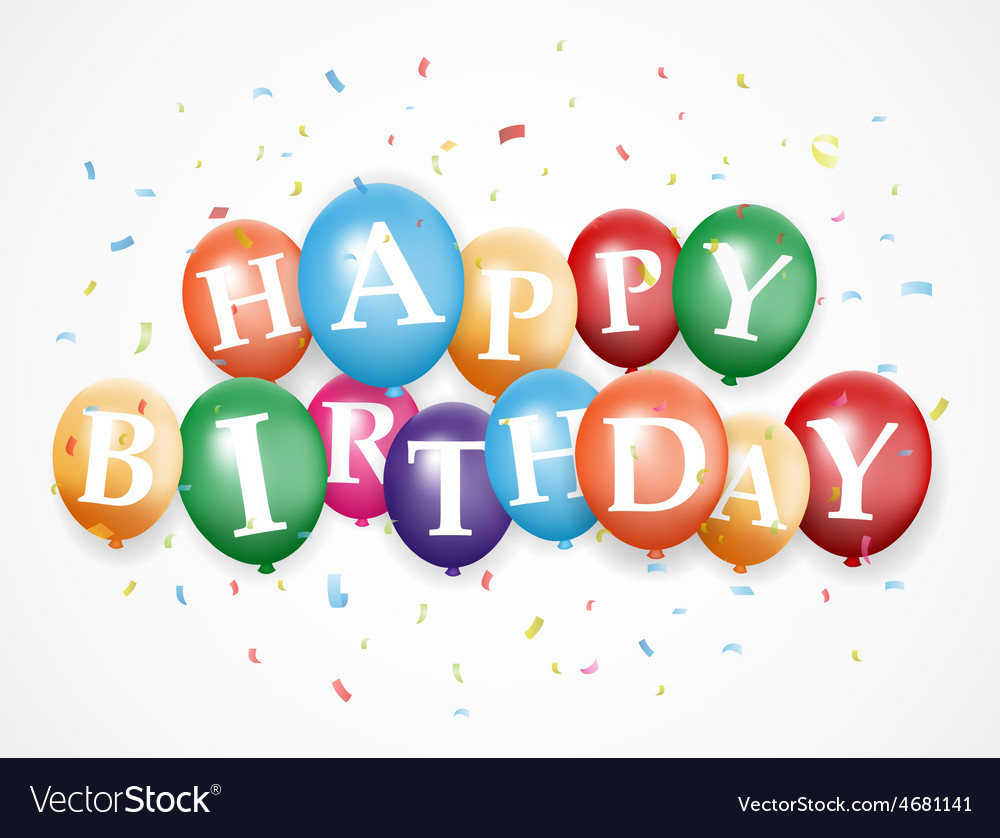 Birthday balloon background Royalty Free Vector Image