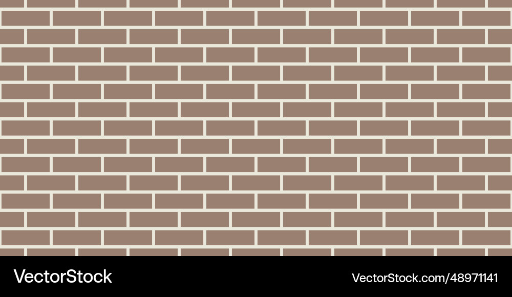 Brick wall seamless pattern simple endless Vector Image