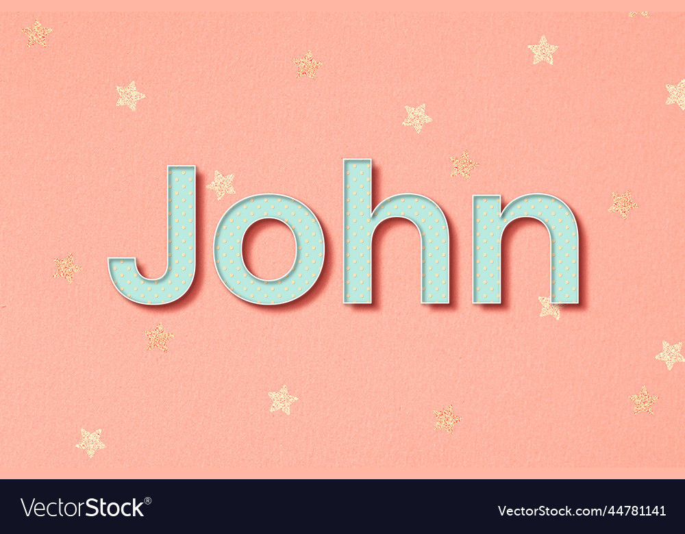 John male name typography Royalty Free Vector Image