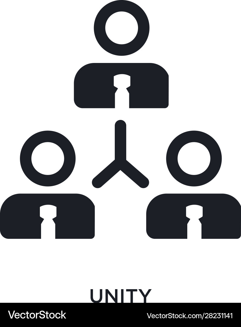 unity isolated icon simple element from political vector image vectorstock
