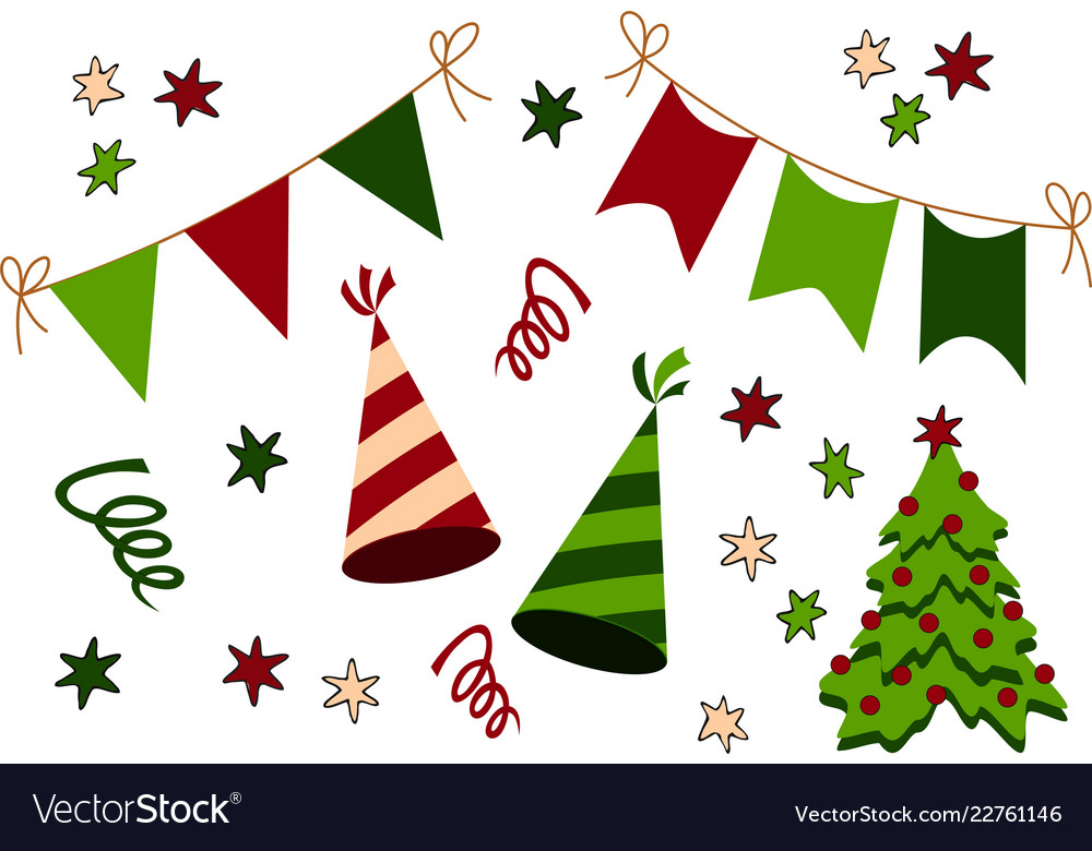 Birthday christmas and new year party stuff icon