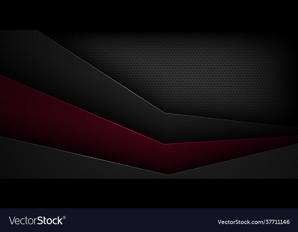 Black abstract background with overlapping Vector Image