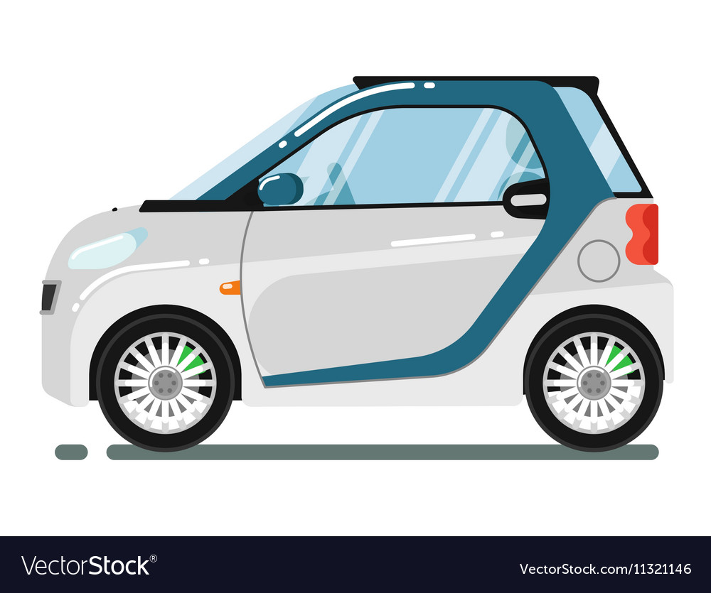 Compact smart coupe isolated on white background Vector Image