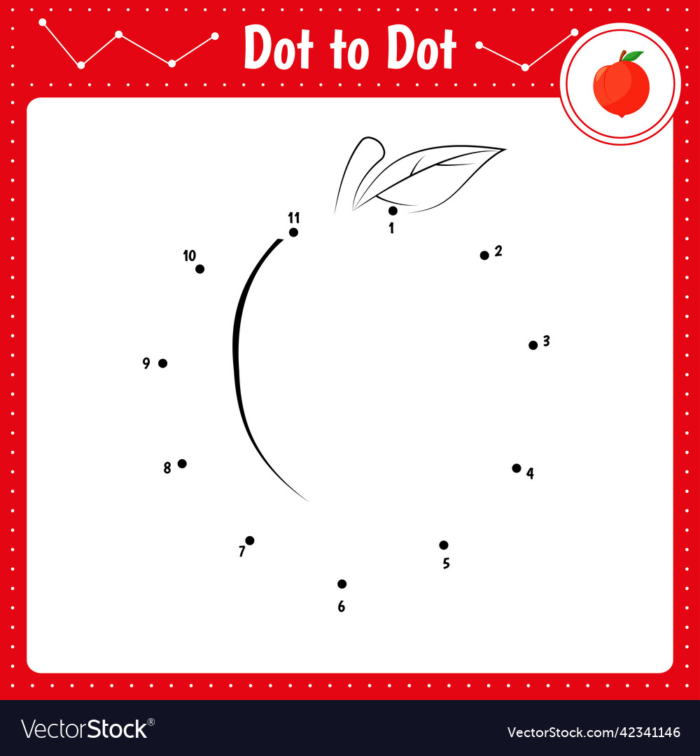 Connect the dots peach Royalty Free Vector Image