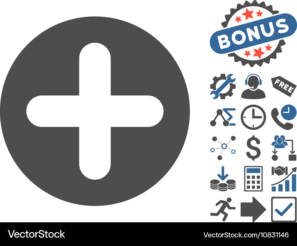 Create flat icon with bonus Royalty Free Vector Image