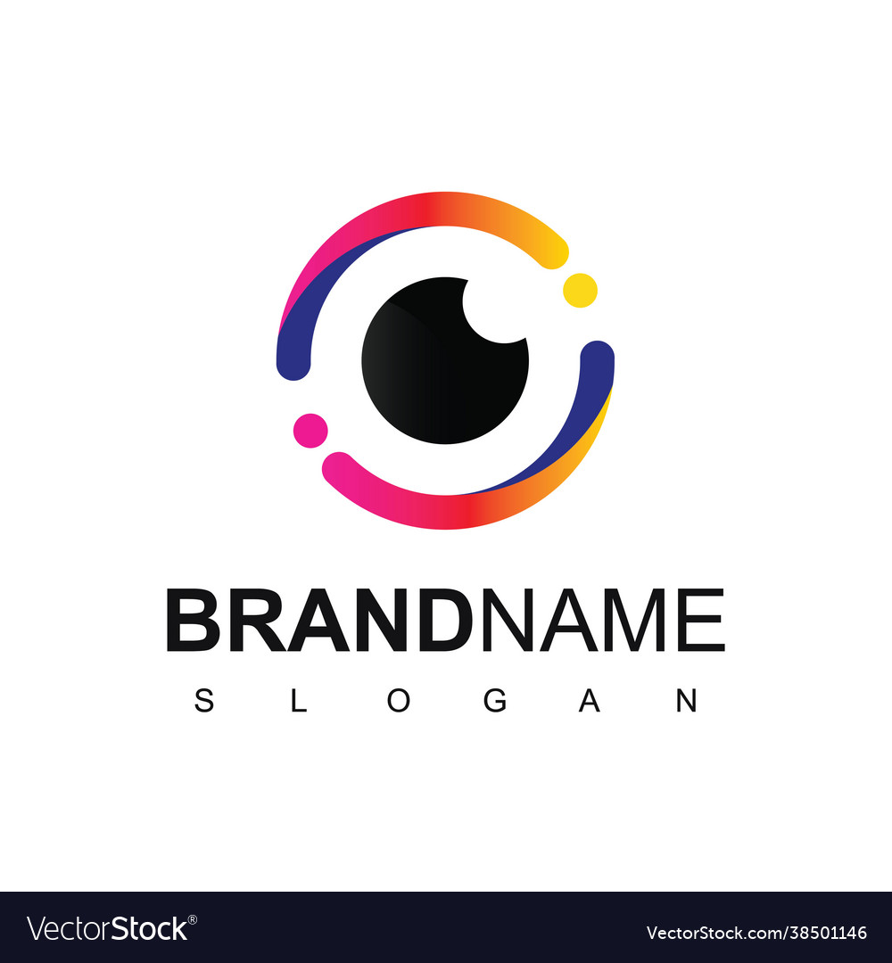 Eye logo design for optical and photography Vector Image