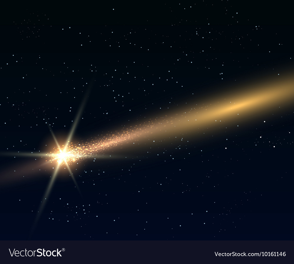 Falling bright star or comert