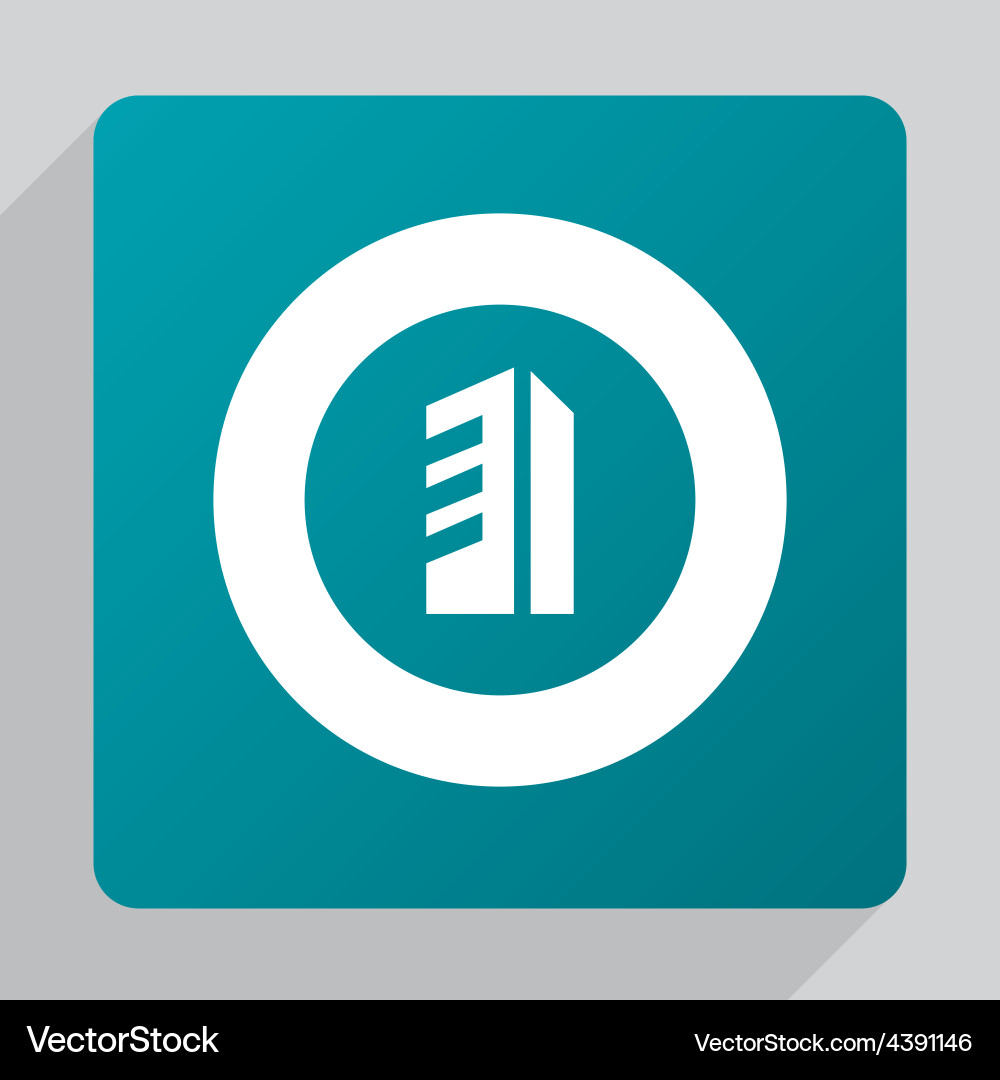 Flat building icon Royalty Free Vector Image - VectorStock