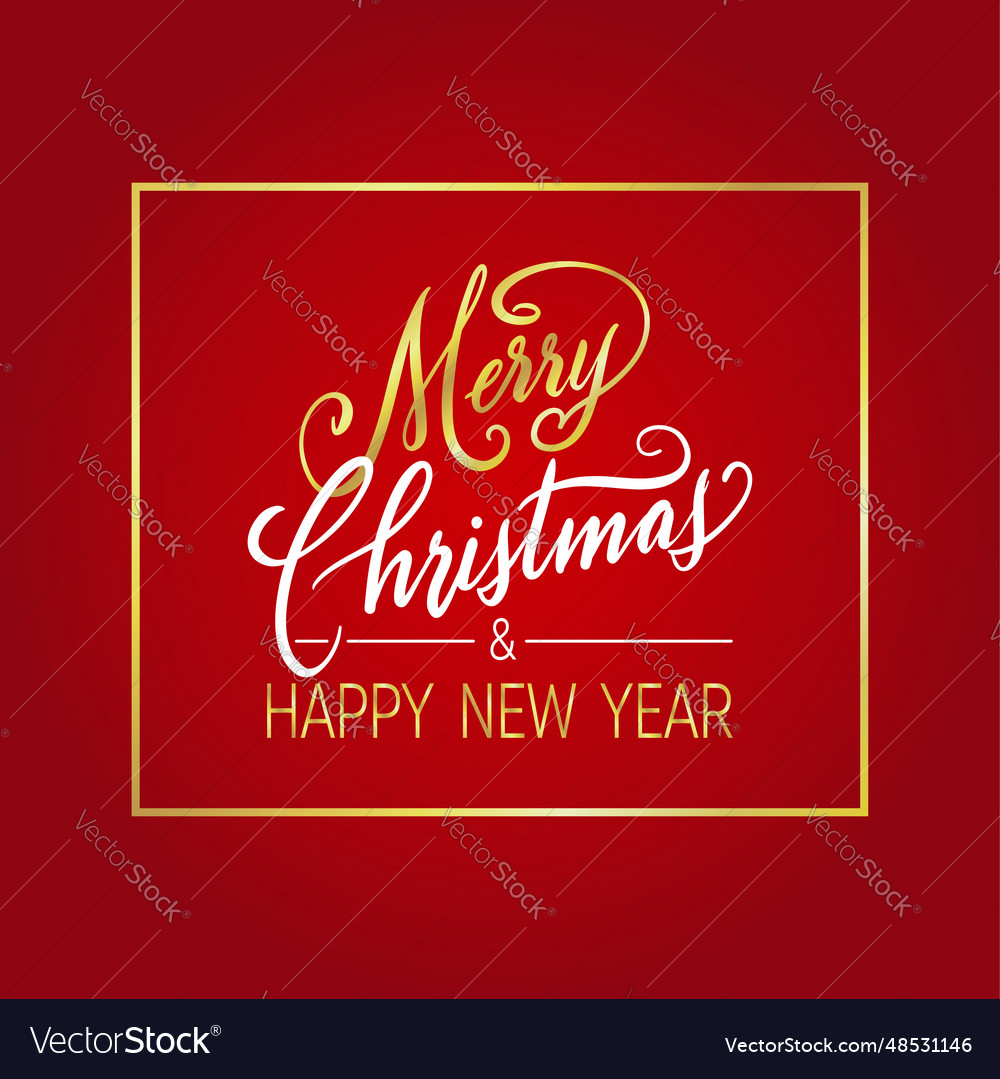 Handwritten christmas and new year greetings Vector Image