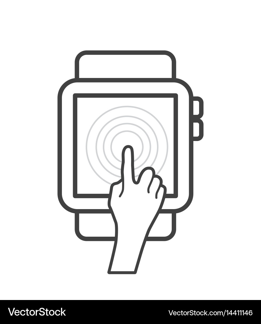 Smartwatch device icon Royalty Free Vector Image