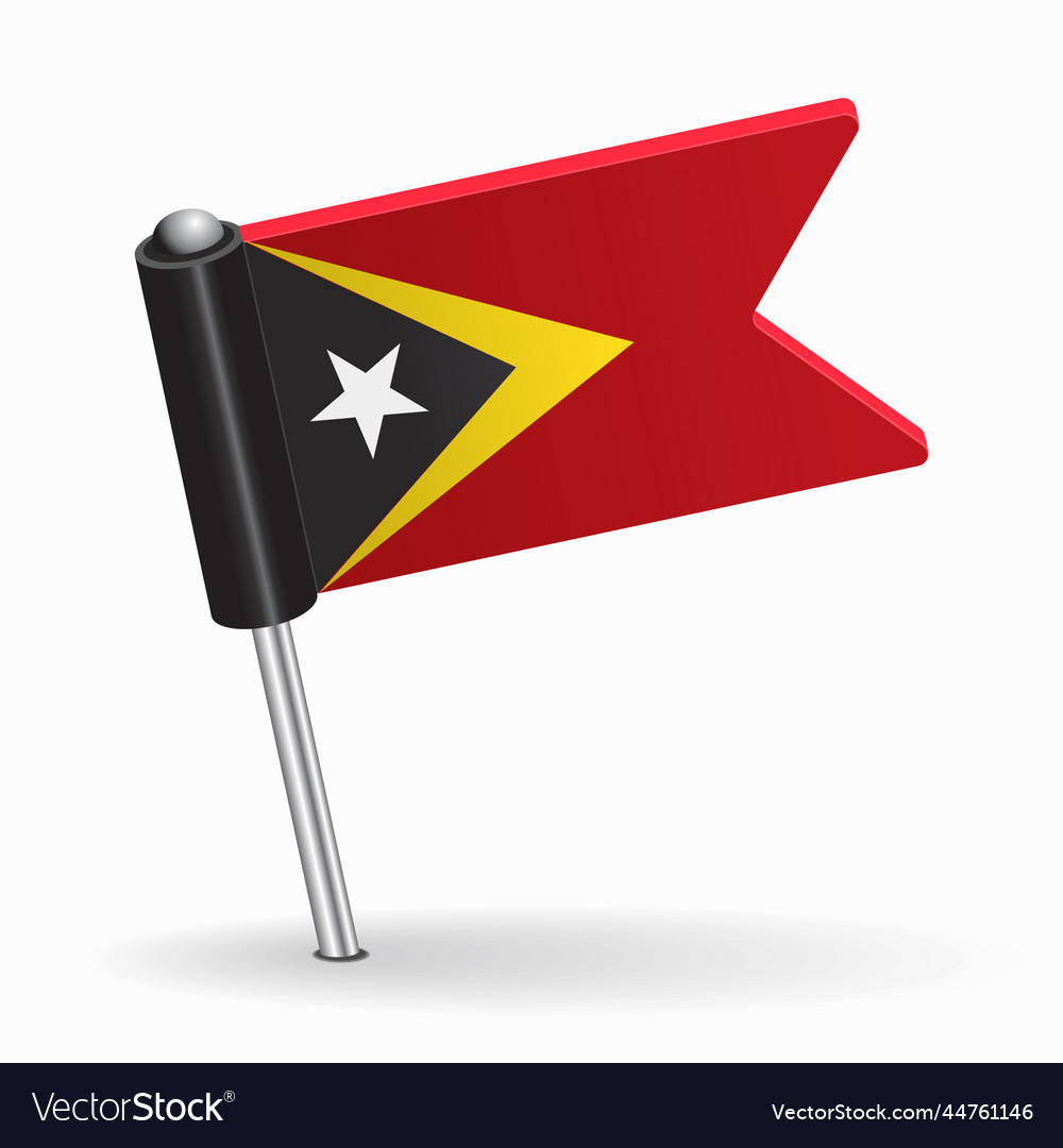 Timor Leste Flag Map Pointer Layout Royalty Free Vector