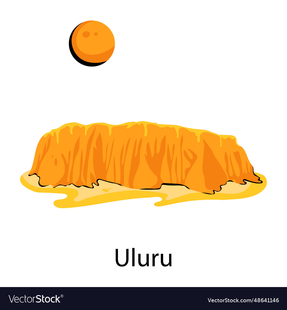 Uluru Royalty Free Vector Image - VectorStock