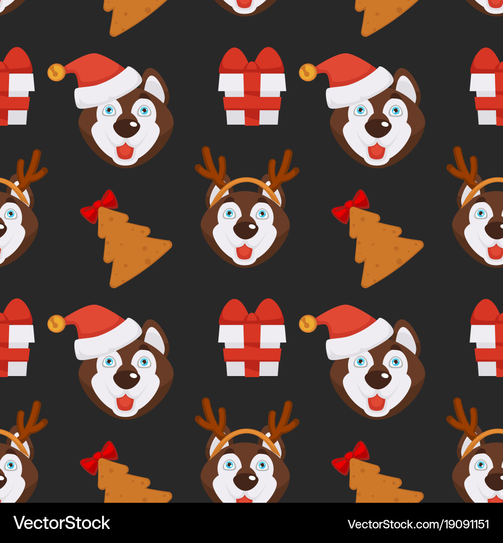 Christmas seamless pattern Royalty Free Vector Image