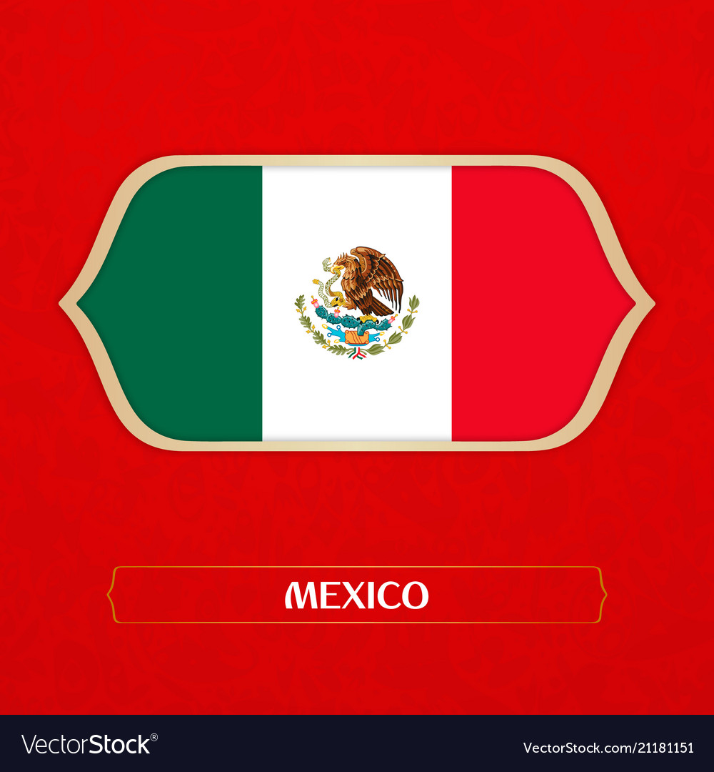 Flag of mexico is made in football style