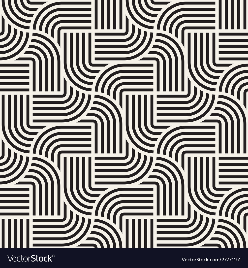 Seamless interlacing lines pattern modern Vector Image