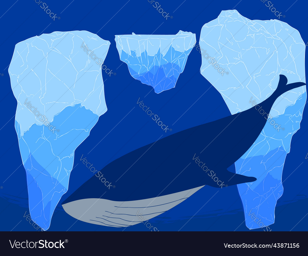 Iceberg with the image of the subconscious Vector Image