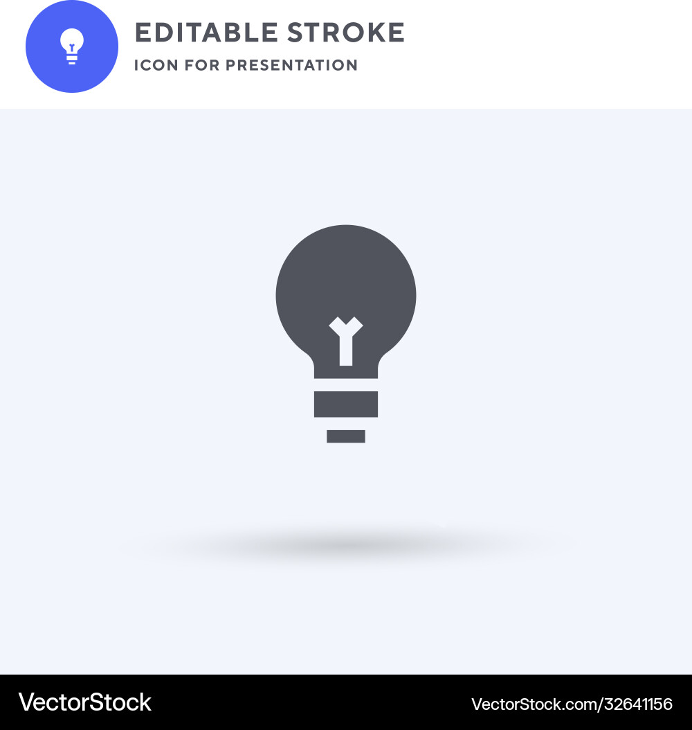 Idea icon filled flat sign solid Royalty Free Vector Image