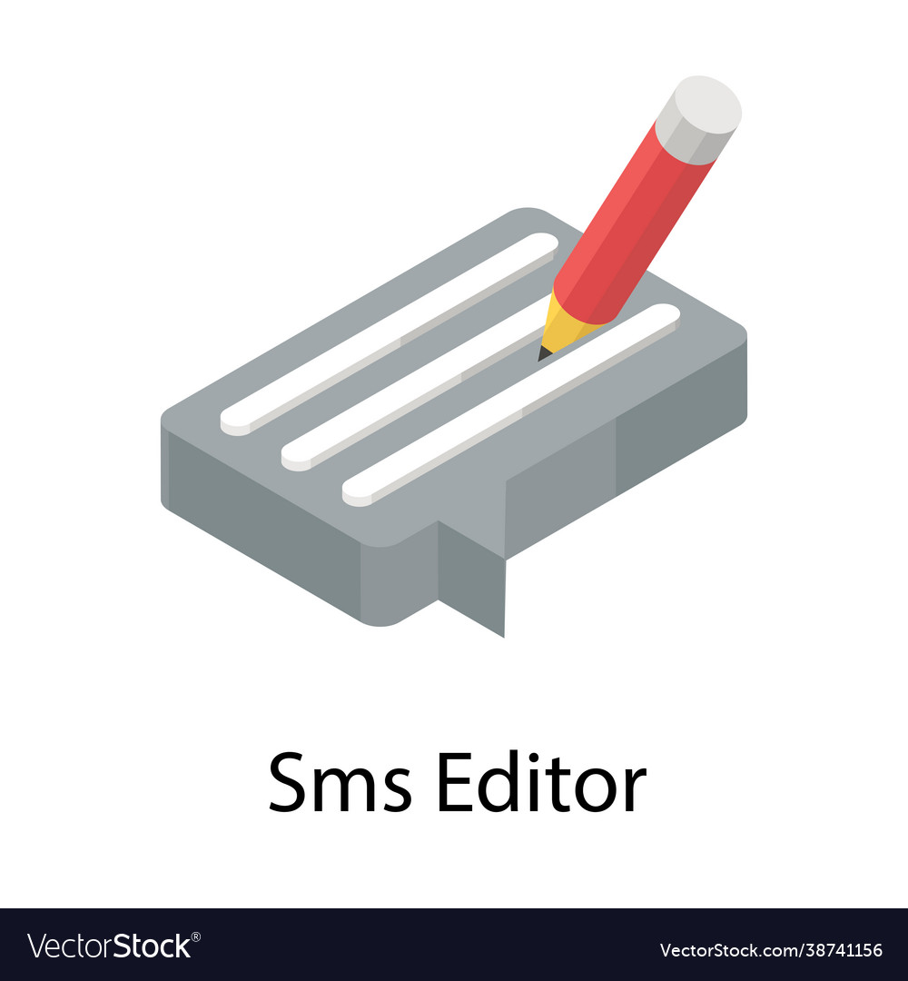 Sms editor Royalty Free Vector Image VectorStock