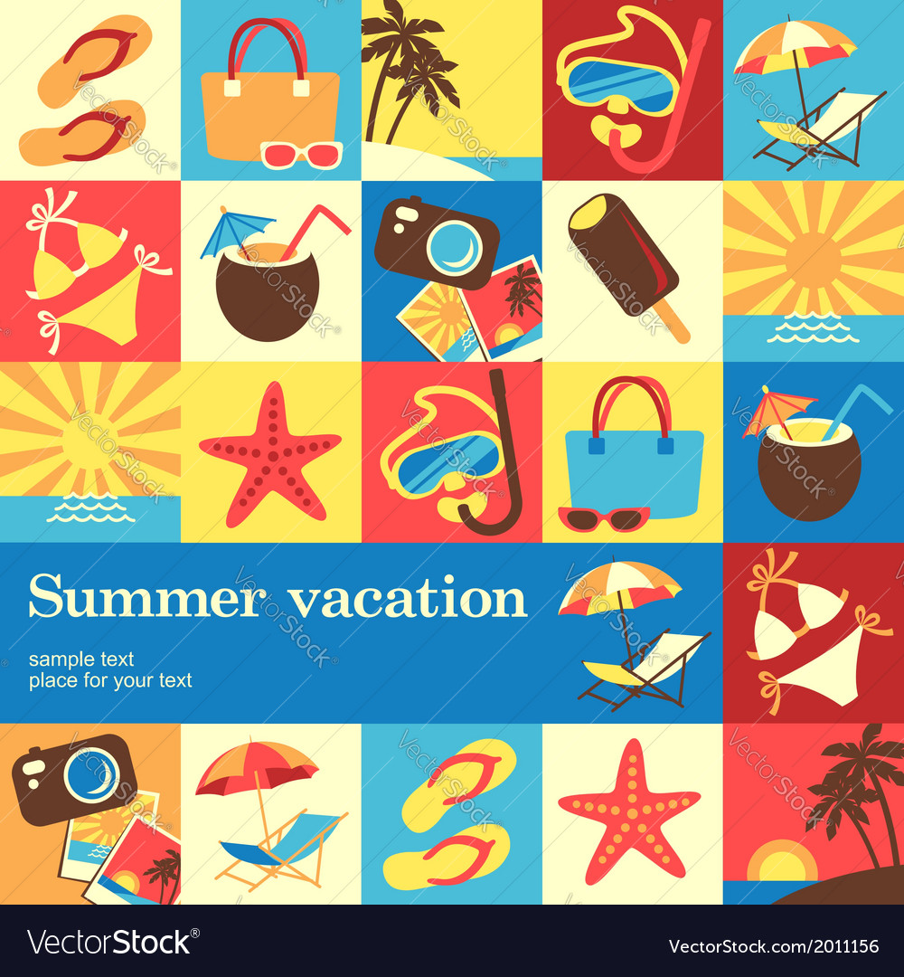 Summer vacation Royalty Free Vector Image - VectorStock