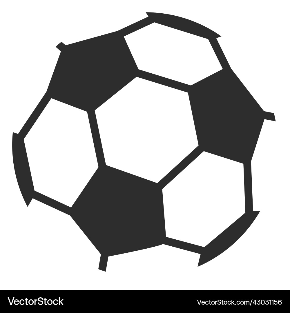 Traditional soccer ball flat Royalty Free Vector Image