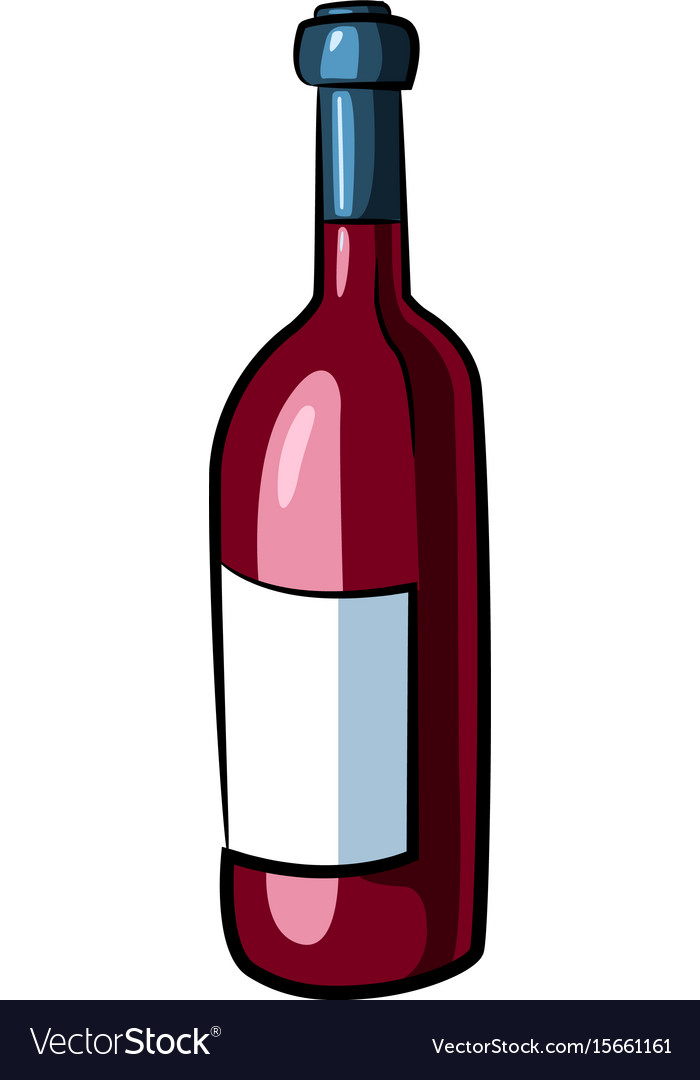 Cartoon image of wine bottle