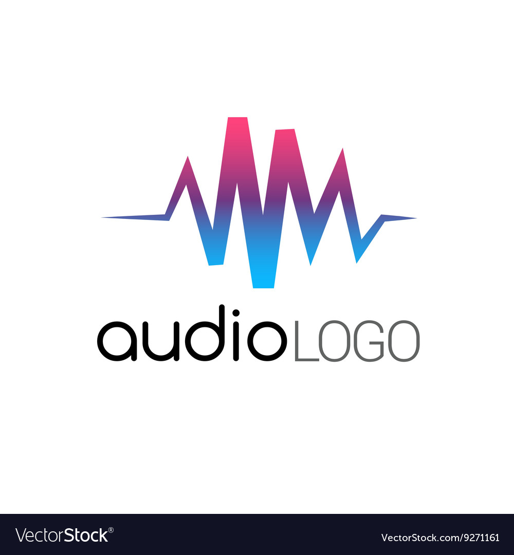 Music Logo Concept Sound Wave Studio Dj Royalty Free Vector