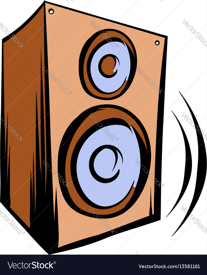 Music speaker iicon cartoon Royalty Free Vector Image