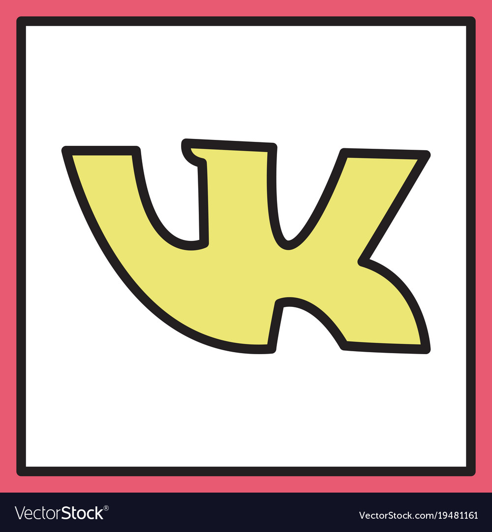 Vkontakte icon on background Royalty Free Vector Image