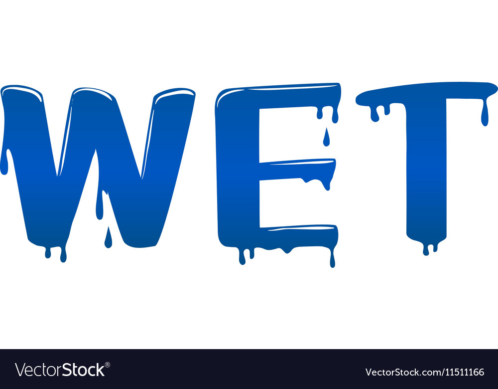 Font design with word wet