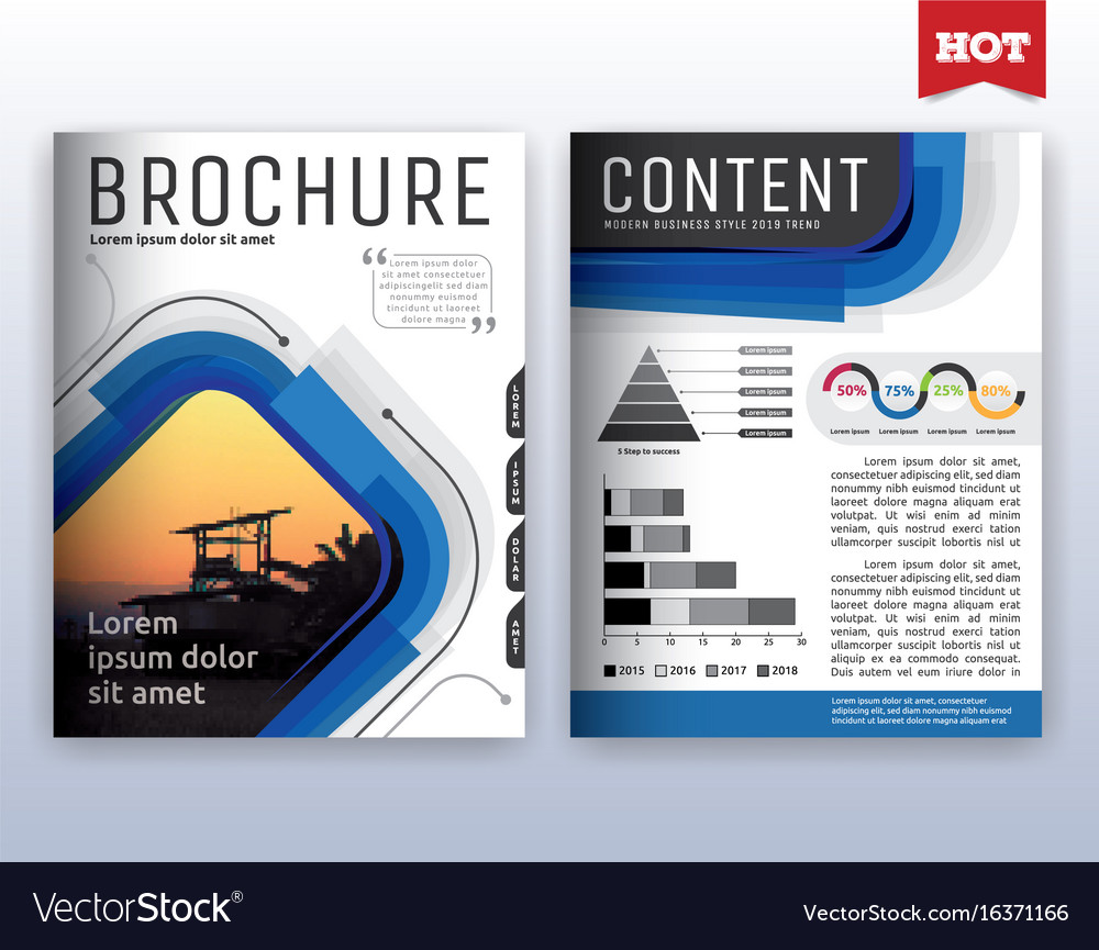 Modern corporate business flyer layout design Vector Image