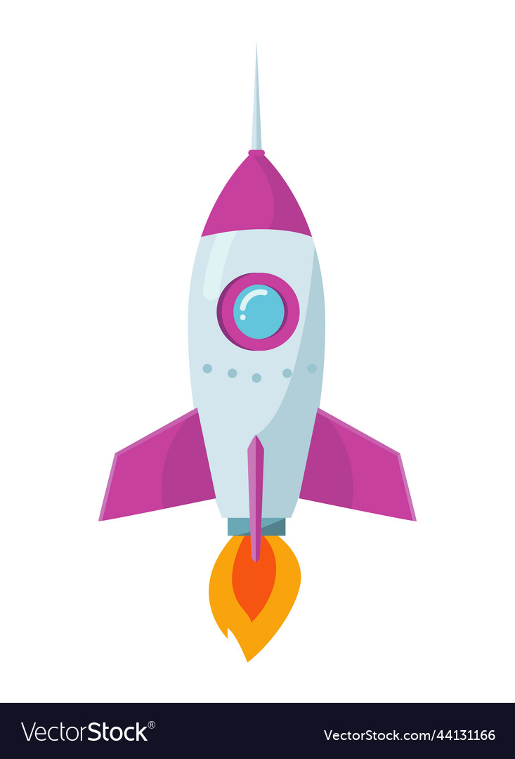 Pink rocket design Royalty Free Vector Image - VectorStock