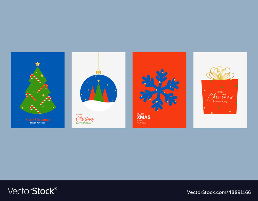 Set of happy new year posters Royalty Free Vector Image