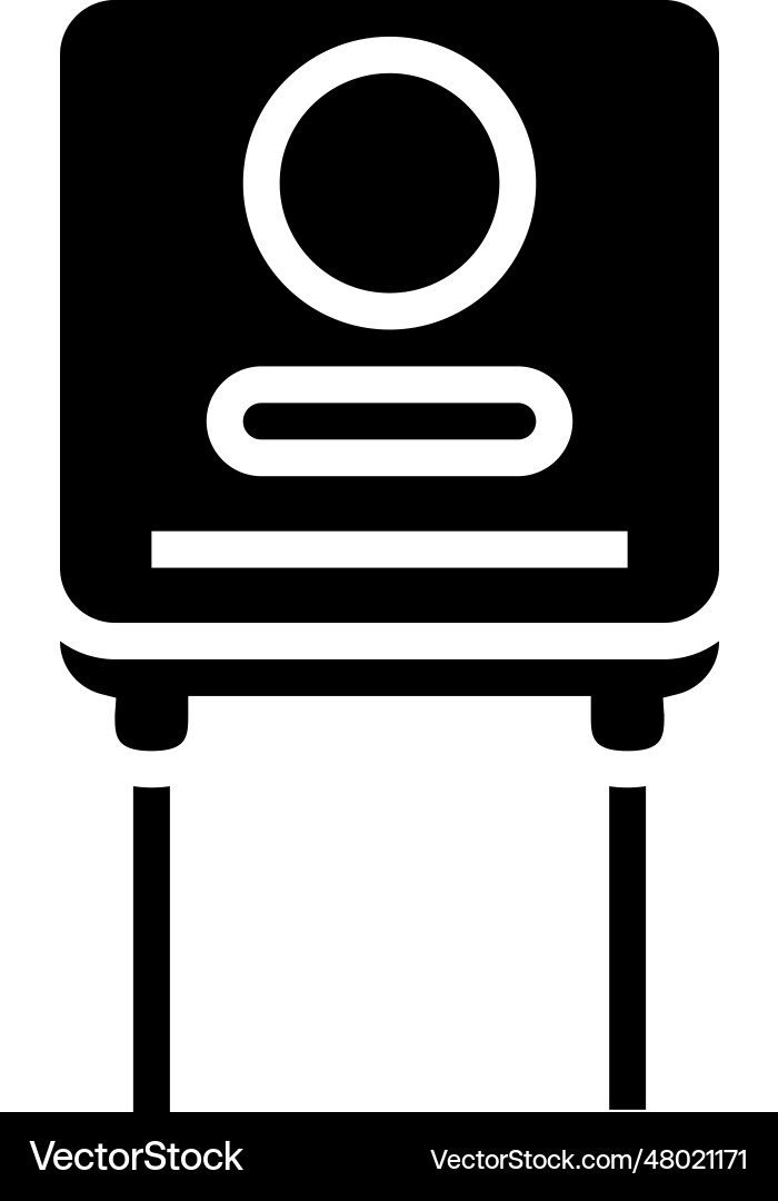 Capacitor electrical engineer glyph icon Vector Image