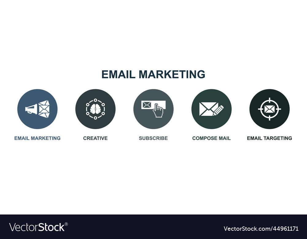 Email Marketing Creative Subscribe Compose Mail Vector Image