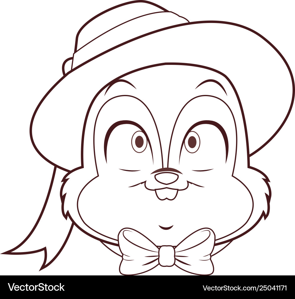 Rabbit face cartoon Royalty Free Vector Image - VectorStock