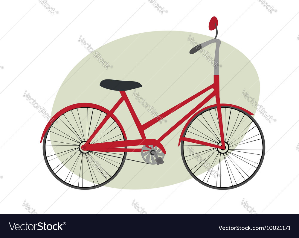 Red bicycle Royalty Free Vector Image - VectorStock