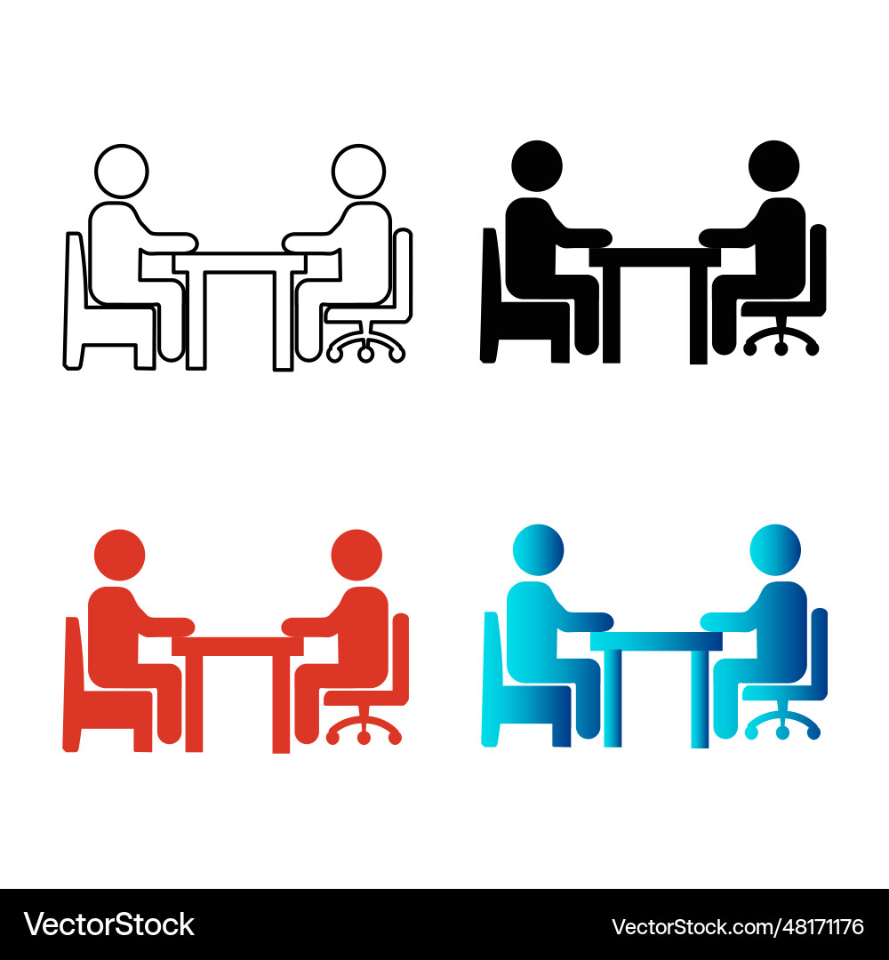 Abstract interview silhouette Royalty Free Vector Image