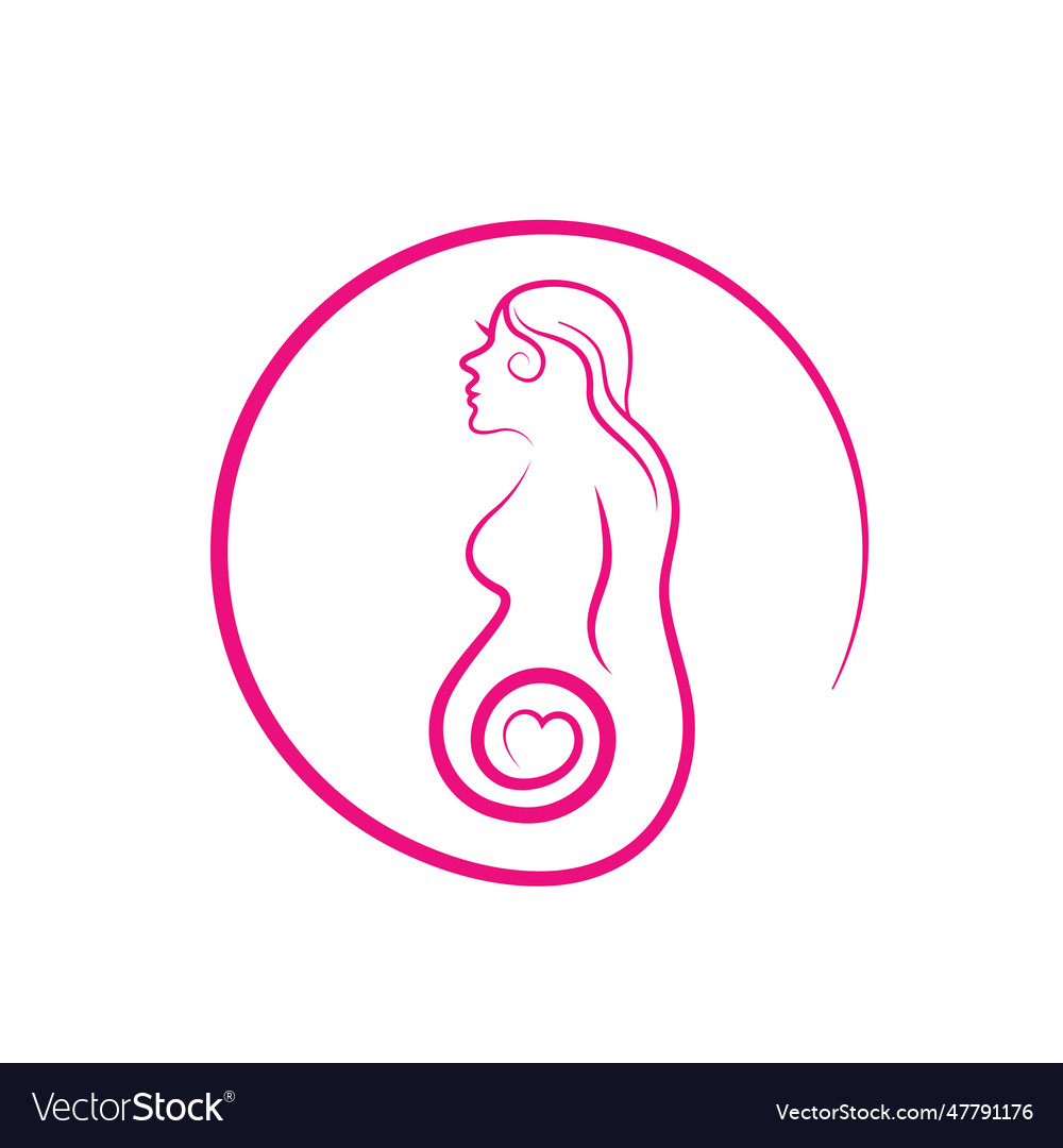 Beauty pregnant women icon Royalty Free Vector Image