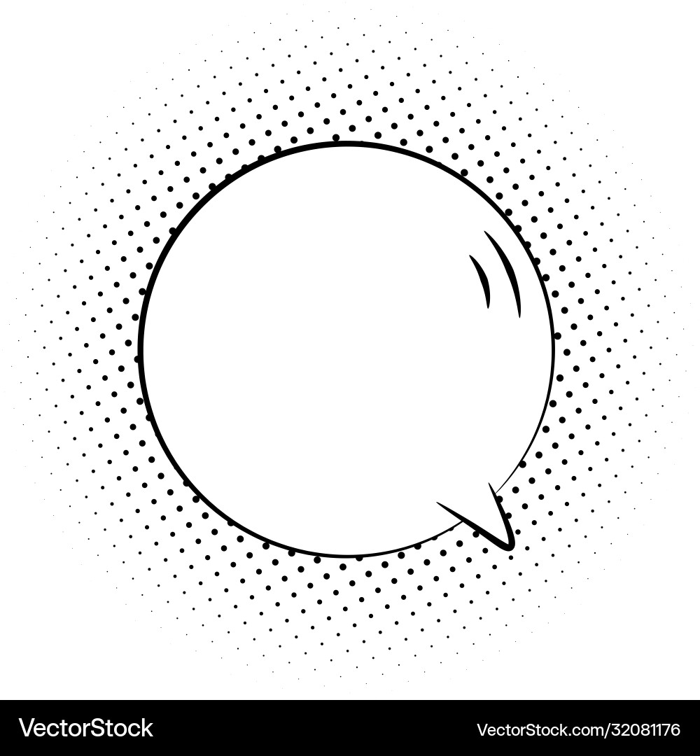 Cartoon comic speech bubbles with halftone dot Vector Image