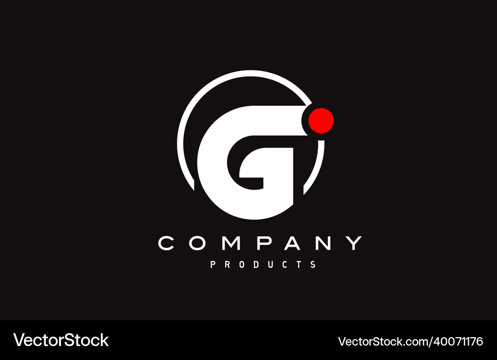 G black white alphabet logo letter icon Royalty Free Vector