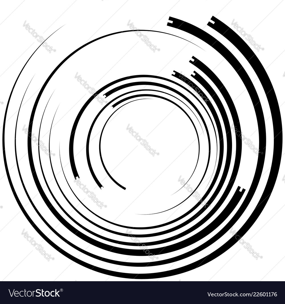 Irregular asymmetric radiating circular abstract Vector Image