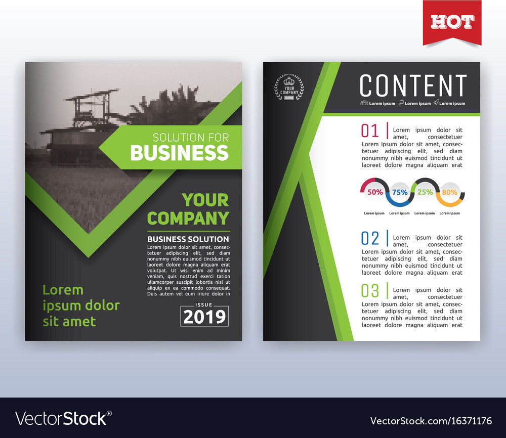 Modern Corporate Business Flyer Layout Design Vector Image