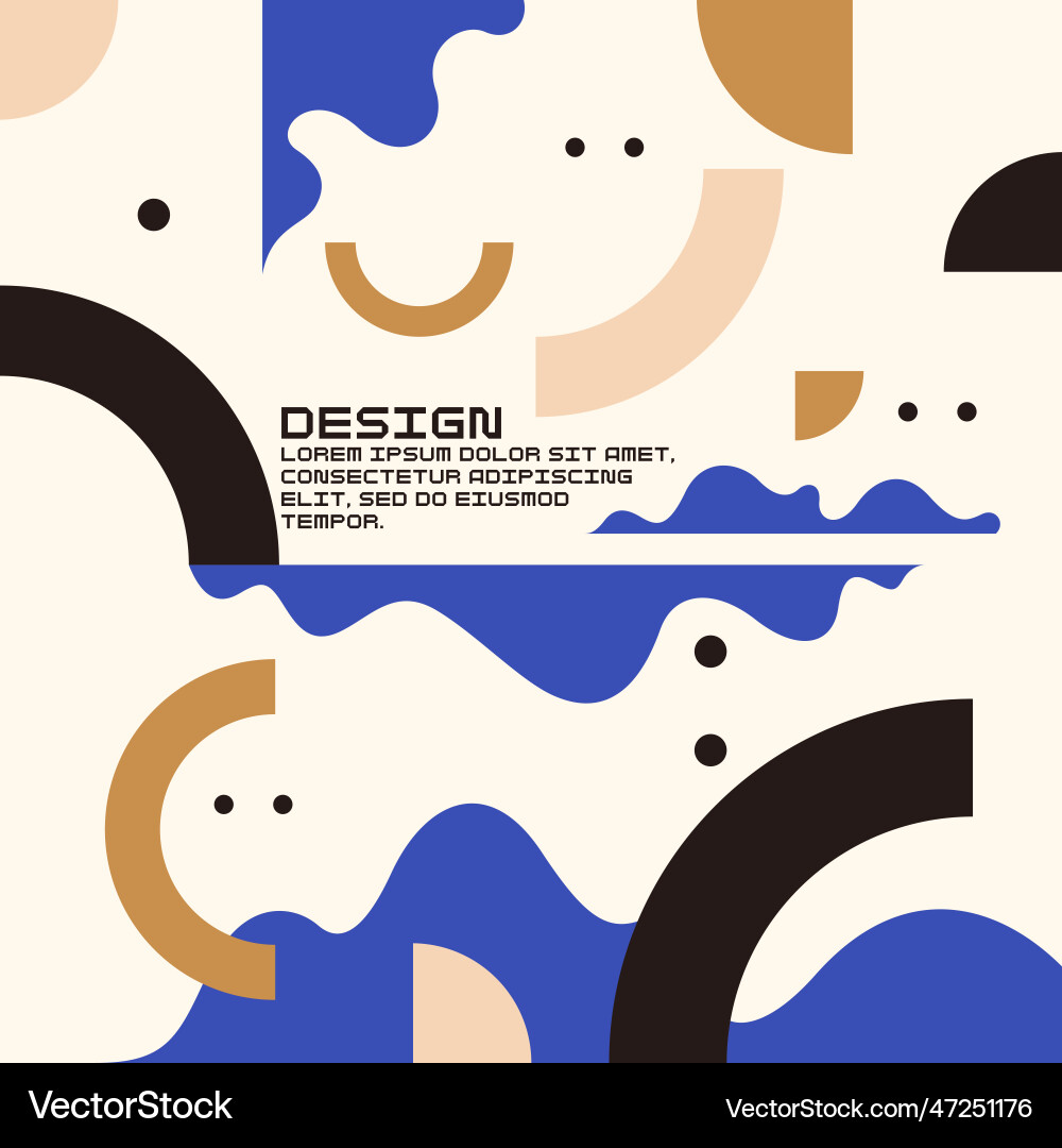 Trendy abstract background composition forms Vector Image