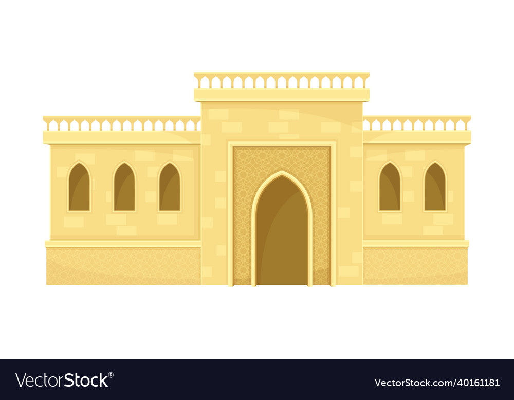 Ancient arab desert mud house traditional arabic Vector Image